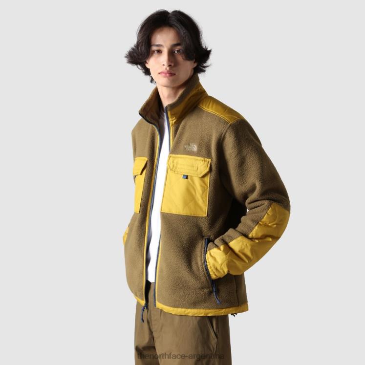 chaqueta polar con cremallera completa para hombre Royal Arch RDT8H1607 oliva militar The North Face
