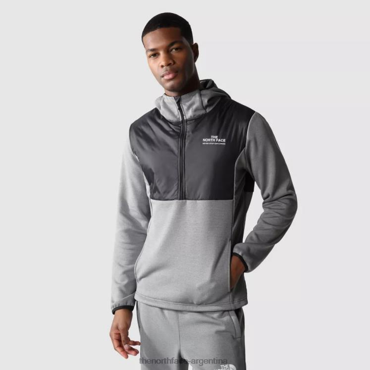 hombre entrenando polar con aislamiento y cremallera de 1/4 RDT8H2133 gris The North Face