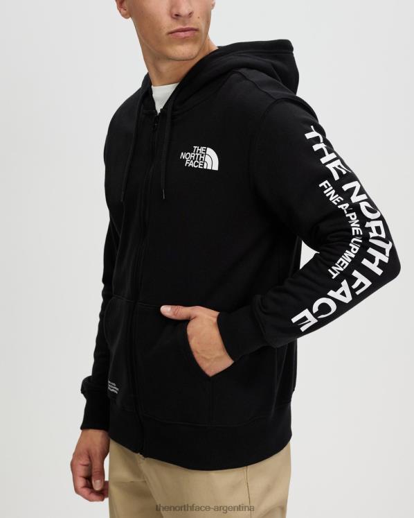 sudadera con capucha y cremallera completa de marca orgullosa RDT8H6966 negro The North Face