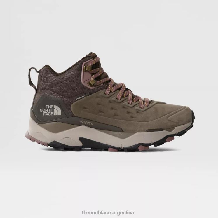 Botas de montaña de piel Vectiv Futurelight Exploras para mujer RDT8H1021 marrón bipartidista The North Face