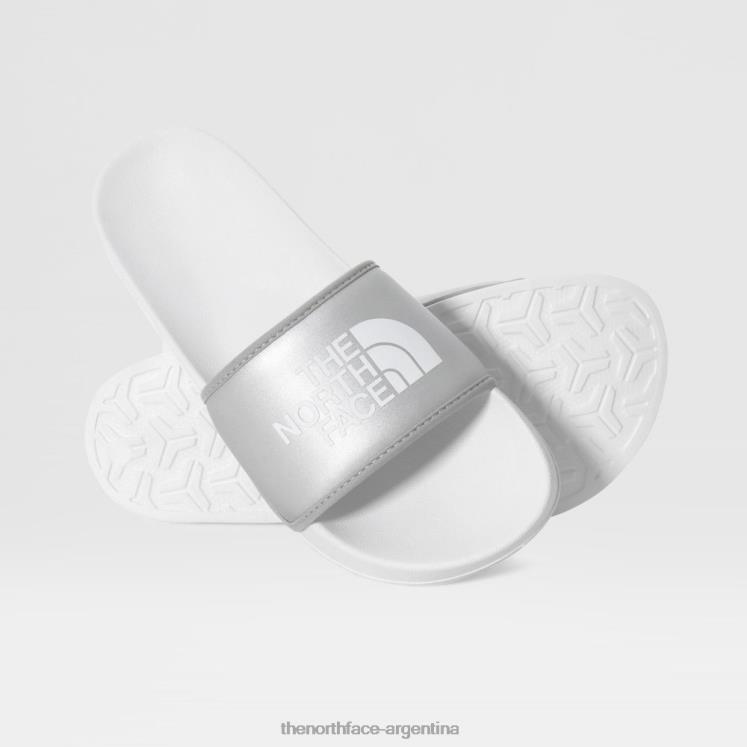 Chanclas metálicas de campamento base iii para mujer. RDT8H1375 plata metálica The North Face