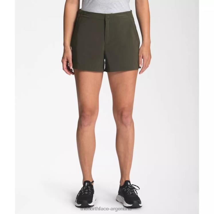 las mujeres nunca dejan de usar pantalones cortos RDT8H6041 nuevo verde pardo The North Face