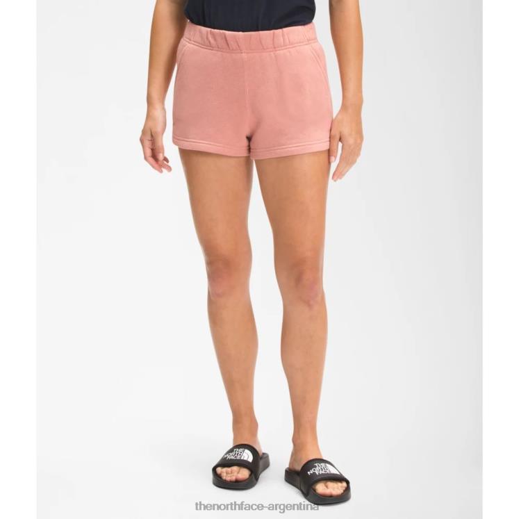 pantalones cortos con logo de media cúpula para mujer 3 RDT8H3810 rosa del amanecer The North Face
