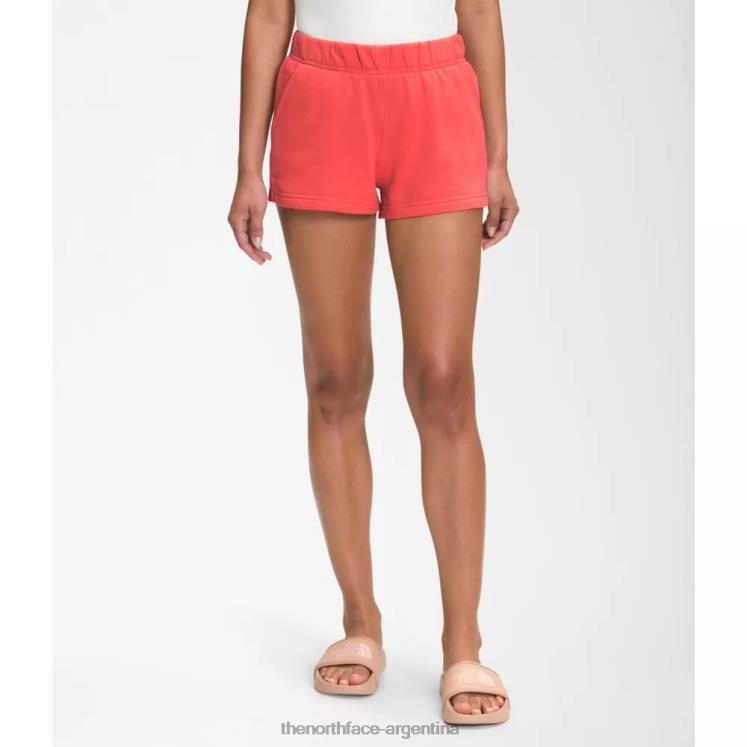 pantalones cortos con logo de media cúpula para mujer 3 RDT8H3813 horizonte rojo The North Face