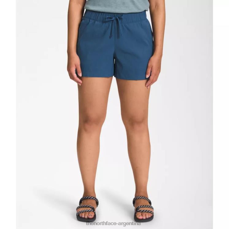pantalones cortos de mujer clase v RDT8H3834 azul sombreado The North Face
