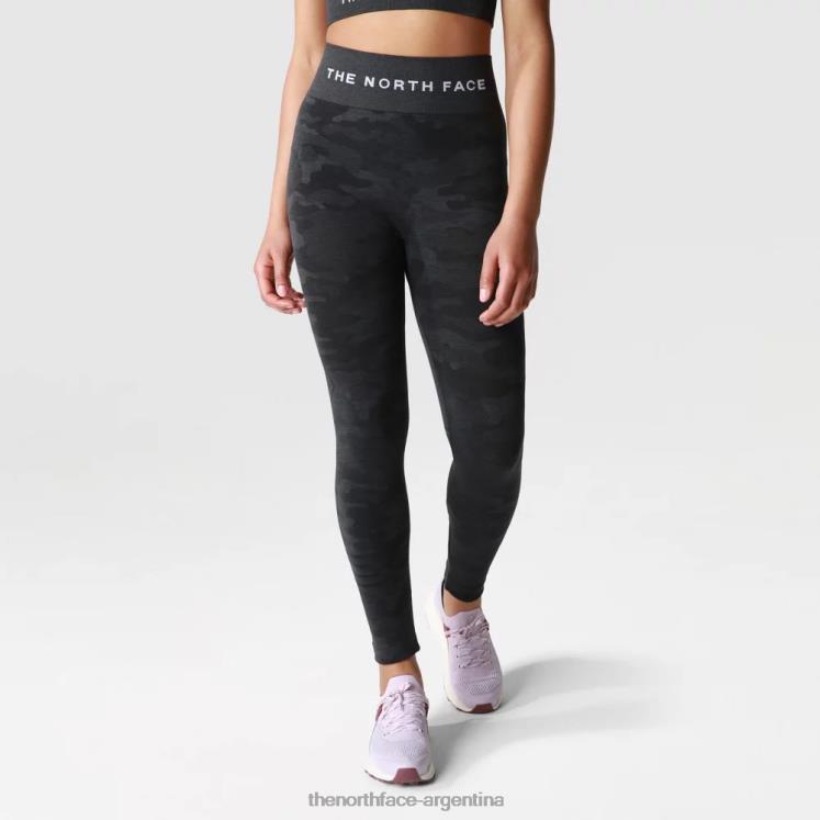 leggins sin costuras de laboratorio de entrenamiento para mujeres RDT8H2129 gris The North Face