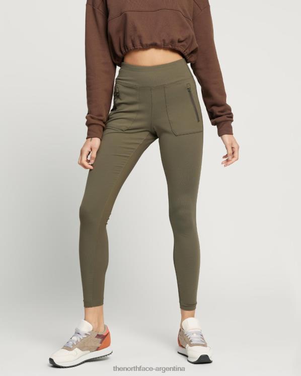 mallas híbridas de tiro alto paramount active RDT8H7149 nuevo verde pardo The North Face