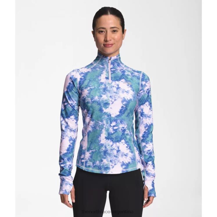 Cremallera esencial cálida de invierno estampada para mujer RDT8H6106 niebla de lavanda The North Face