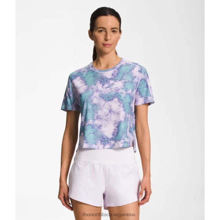 Mujer estampada Dawndream manga corta relajada. RDT8H5154 niebla de lavanda The North Face