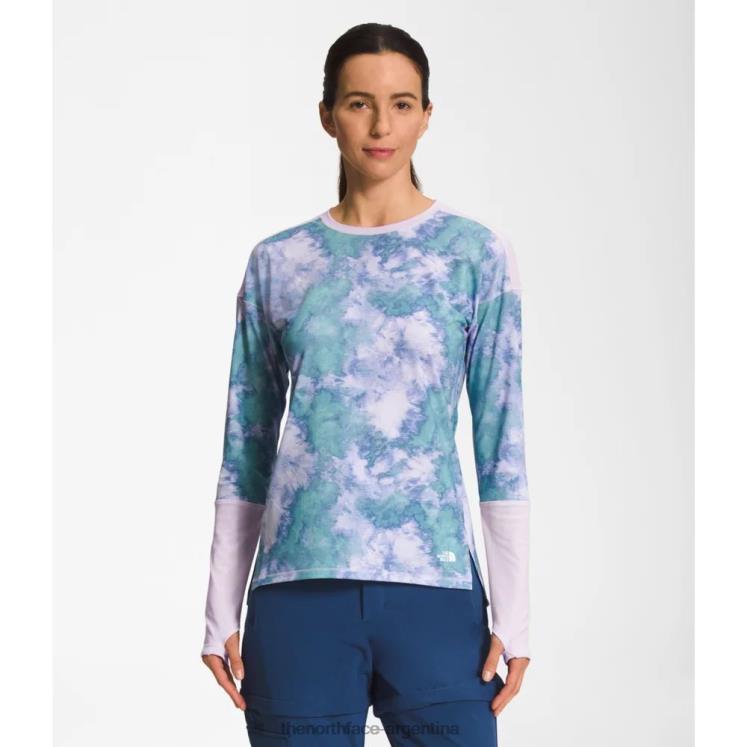 Mujer estampada Dawndream manga larga. RDT8H6115 niebla de lavanda The North Face