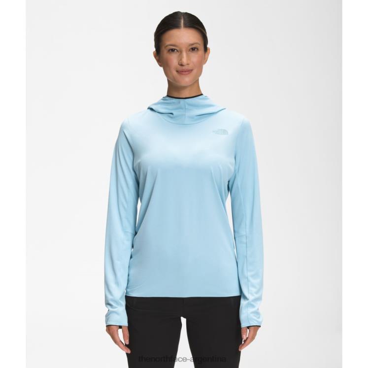 sudadera con capucha para mujer belay sun RDT8H4495 azul beta The North Face