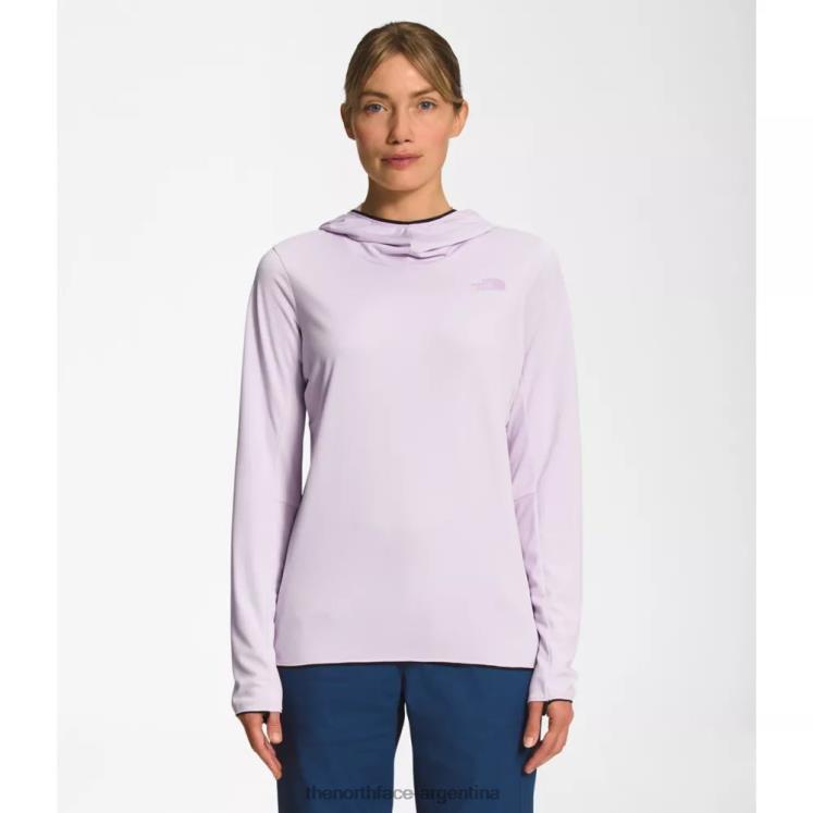 sudadera con capucha para mujer belay sun RDT8H4497 niebla de lavanda The North Face