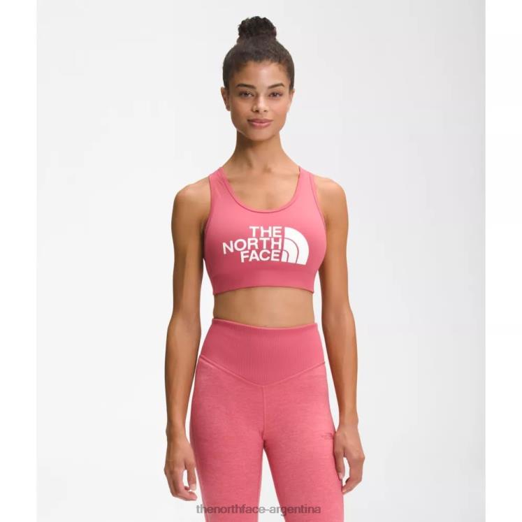sujetador de línea media para mujer RDT8H4668 rosa pizarra The North Face