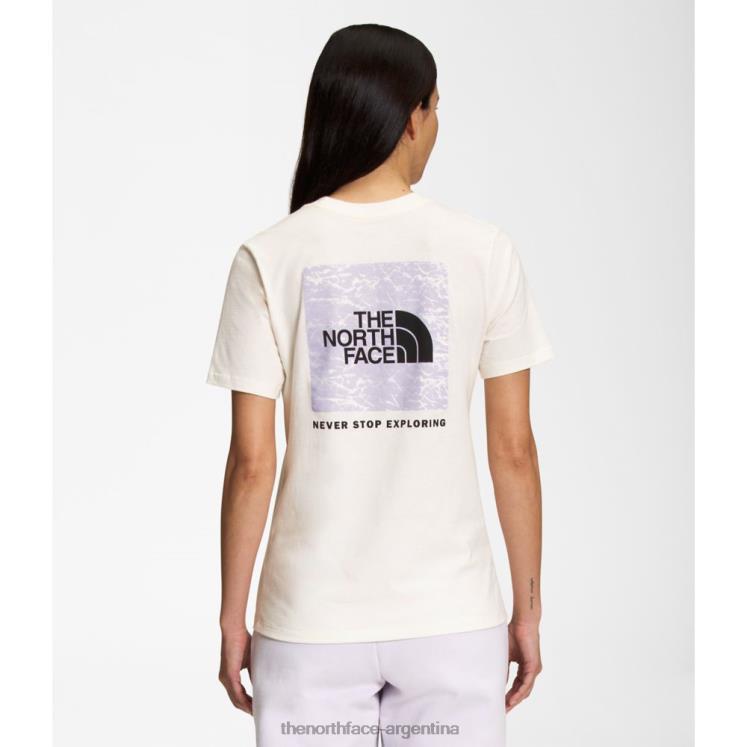 Camiseta de manga corta con relleno novedoso y estampado para mujer RDT8H6241 blanco The North Face