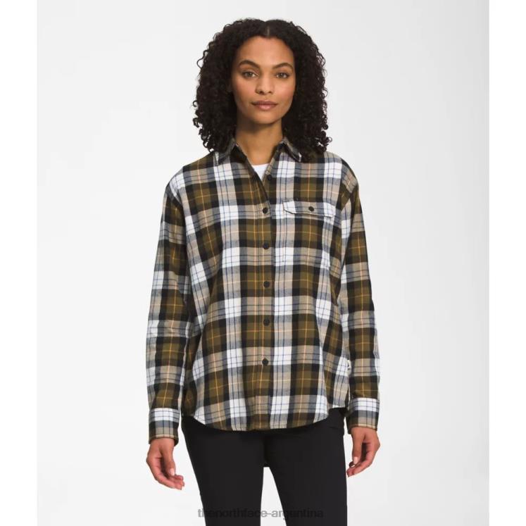 camisa berkeley de manga larga para mujer RDT8H3506 oliva mediana The North Face camisa berkeley de manga larga para mujer RDT8H3506 oliva mediana The North Face