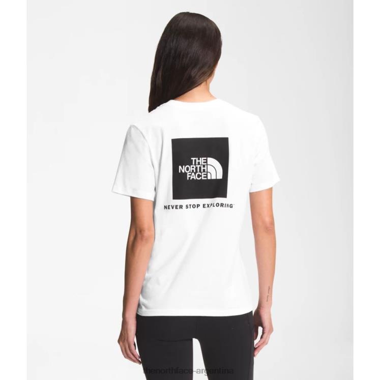 camiseta blanca negra de manga corta para mujer RDT8H3347 blanco negro The North Face