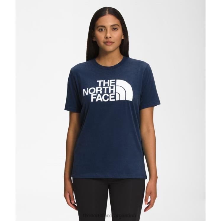 camiseta de algodón de media cúpula de manga corta para mujer RDT8H3465 cumbre marina The North Face