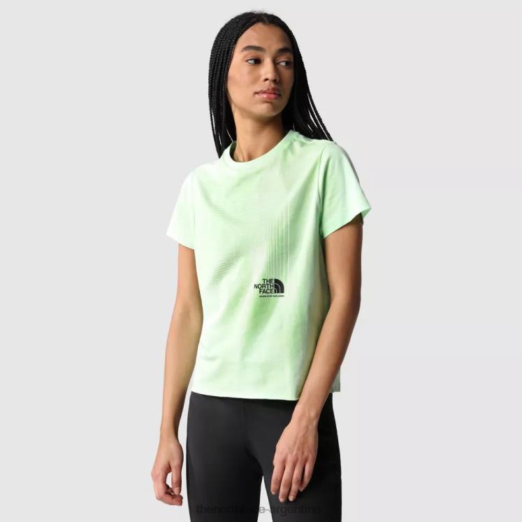 camiseta de manga corta coordinada para mujer RDT8H2250 pátina verde The North Face