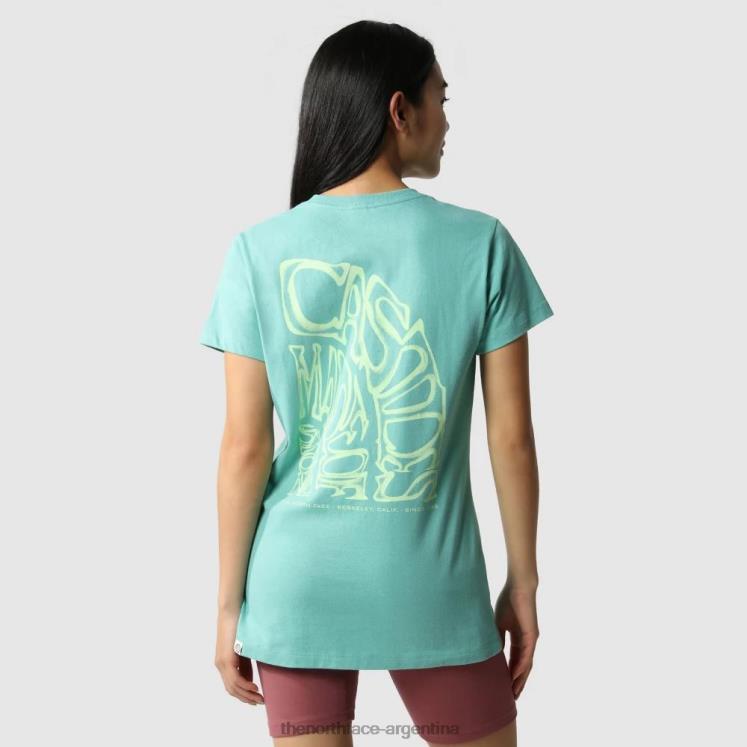 camiseta de manga corta para mujer RDT8H1931 wasabi The North Face