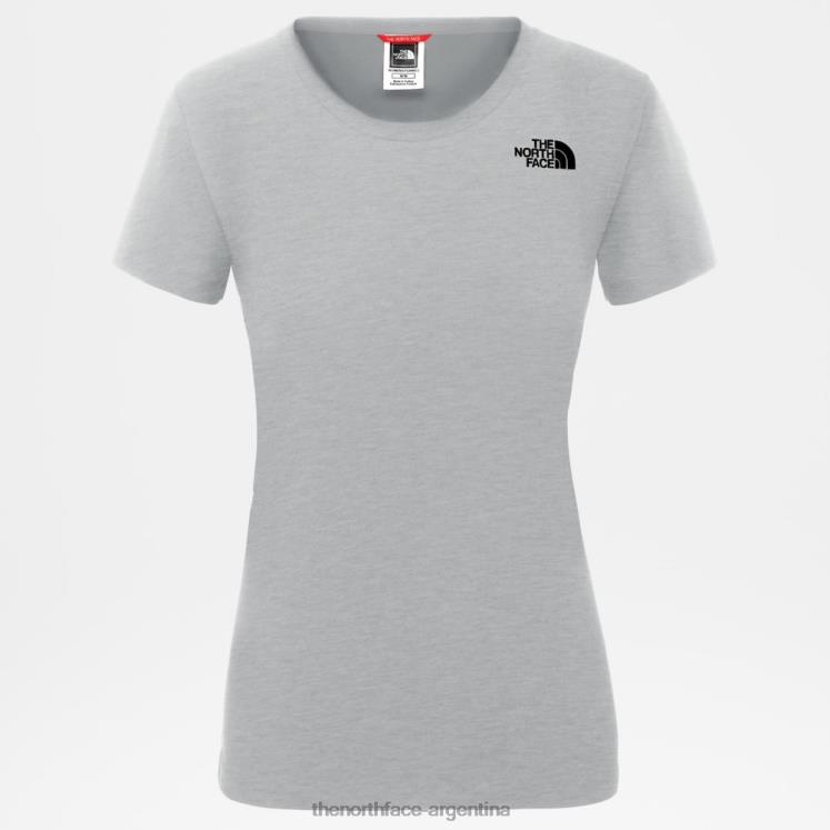 camiseta nueva pico mujer RDT8H53 gris The North Face