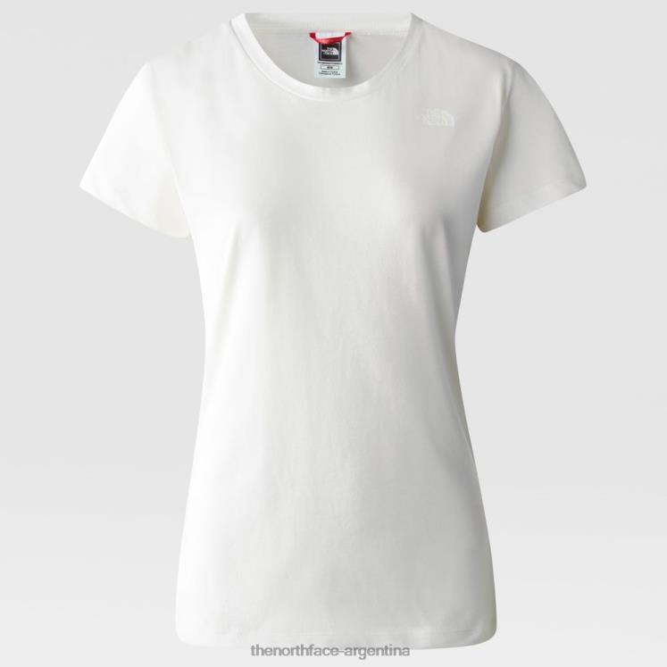 camiseta nueva pico mujer RDT8H54 blanco The North Face