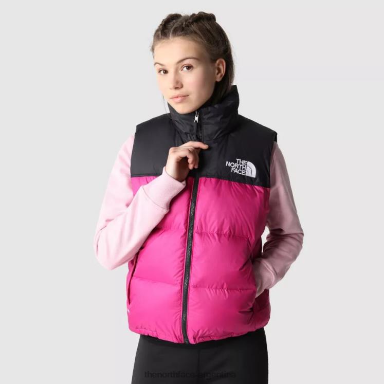 chaleco de plumas retro nuptse 1996 para mujer RDT8H259 rosa fucsia The North Face