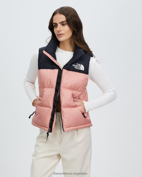 chaleco retro nuptse 1996 RDT8H7025 rosa del amanecer The North Face