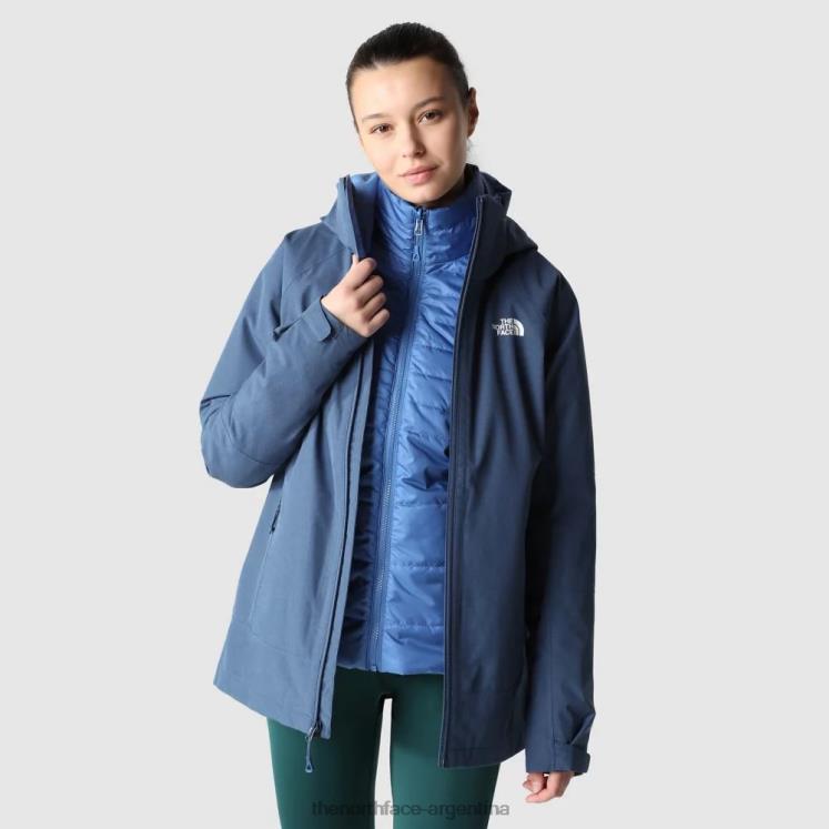 chaqueta triclimate inlux mujer RDT8H590 azul sombreado The North Face