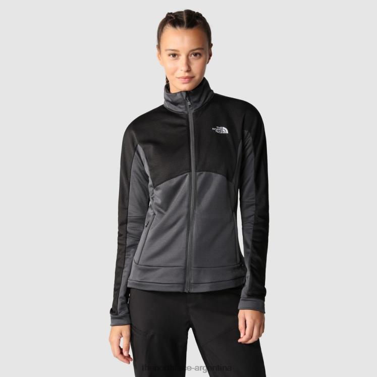 Chaqueta de capa intermedia con cremallera completa circular deportiva para mujer al aire libre RDT8H2257 gris The North Face