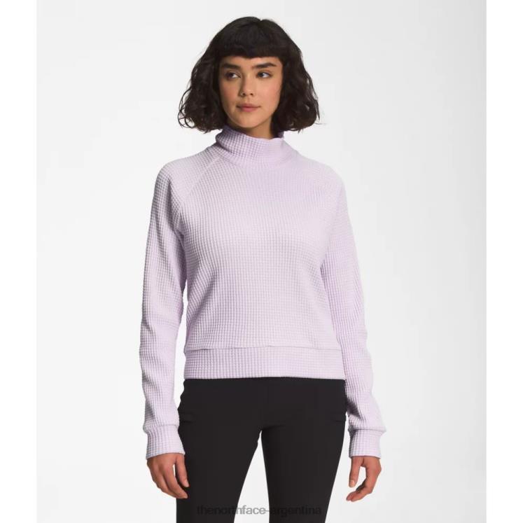 chabot de cuello simulado de manga larga para mujer RDT8H4249 niebla de lavanda The North Face chabot de cuello simulado de manga larga para mujer RDT8H4249 niebla de lavanda The North Face
