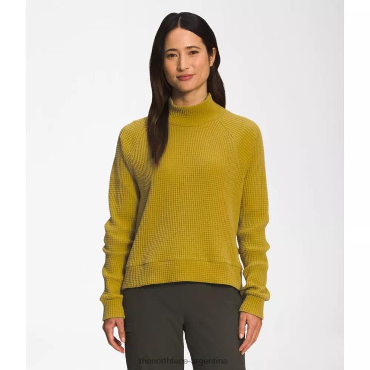 chabot de cuello simulado de manga larga para mujer RDT8H4251 oro mineral The North Face