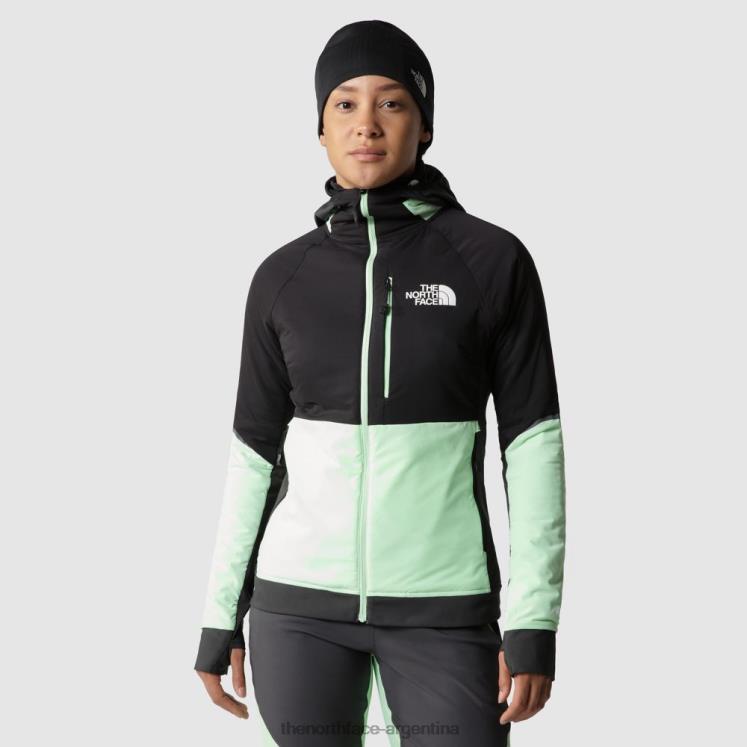 chaqueta con capucha ventrix híbrida para mujer amanecer RDT8H2112 pátina verde The North Face