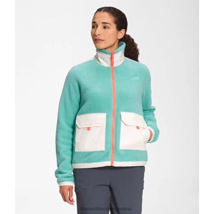 chaqueta con cremallera completa del arco real para mujer RDT8H5218 wasabi The North Face