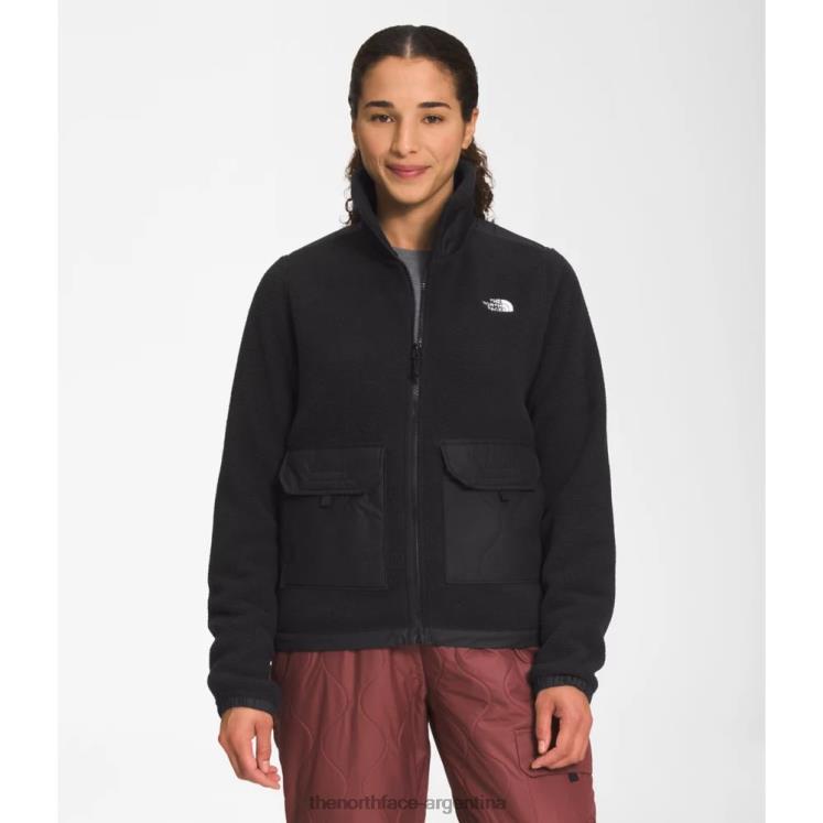 chaqueta con cremallera completa del arco real para mujer RDT8H5219 negro The North Face