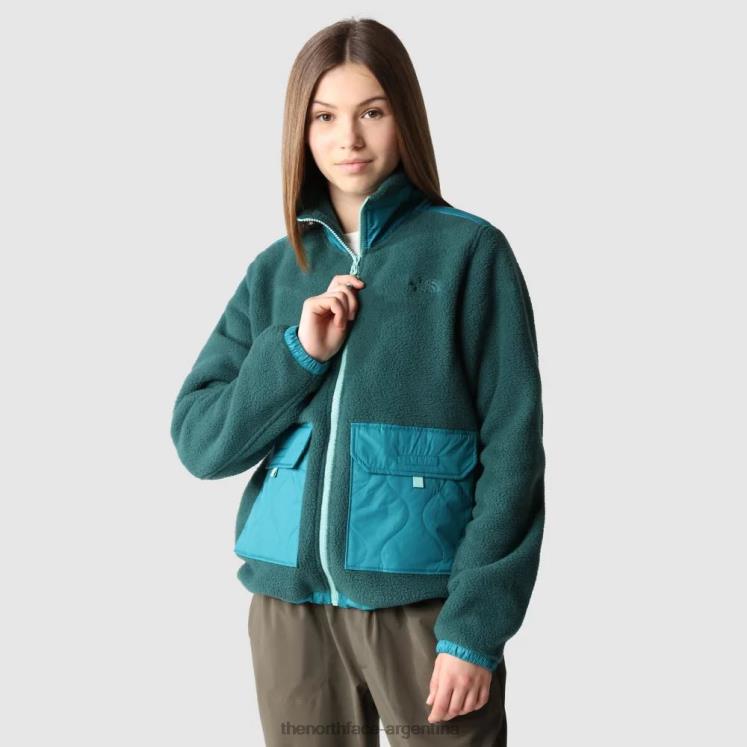 chaqueta polar con cremallera completa para mujer Royal Arch RDT8H1625 verde The North Face