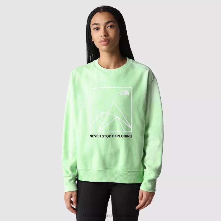 suéter de coordenadas de mujer RDT8H1915 pátina verde The North Face