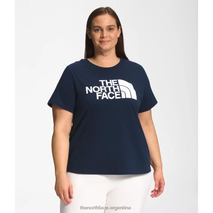 Camiseta de algodón de media cúpula de manga corta para mujer más RDT8H4890 cumbre marina The North Face