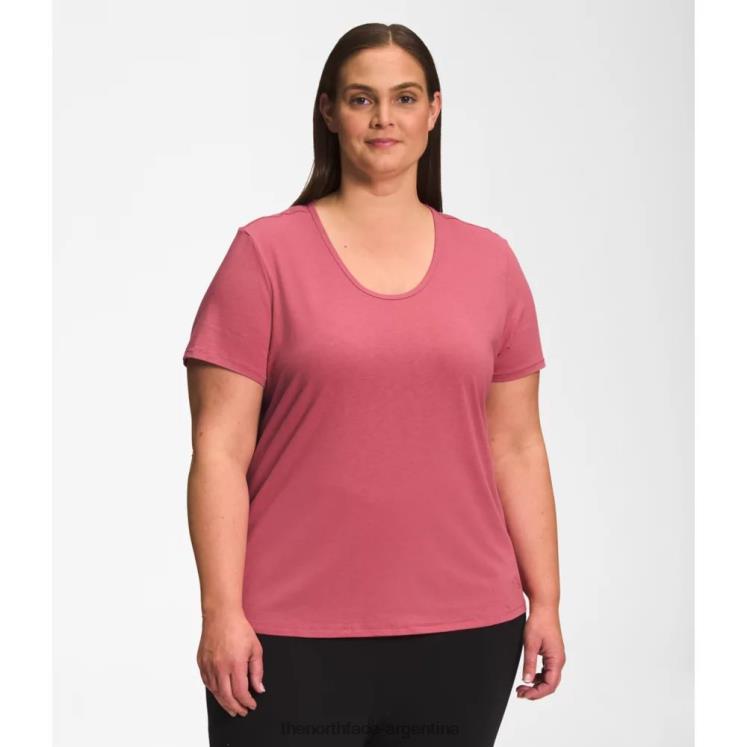 Camiseta de manga corta con cuello redondo para mujer Plus Terrain RDT8H6218 rosa pizarra The North Face