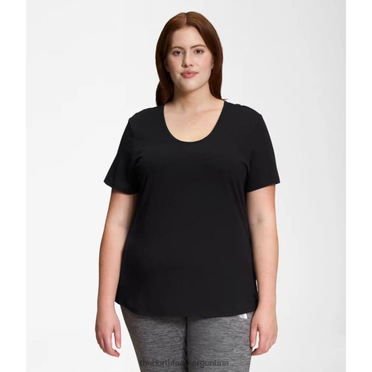 Camiseta de manga corta con cuello redondo para mujer Plus Terrain RDT8H6222 negro The North Face