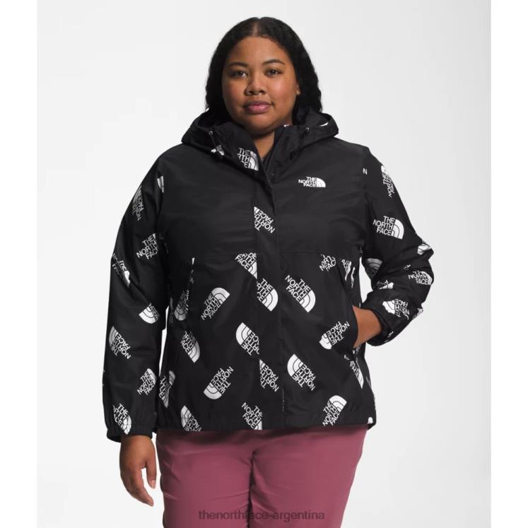 chaqueta anora estampada plus mujer RDT8H5016 negro The North Face