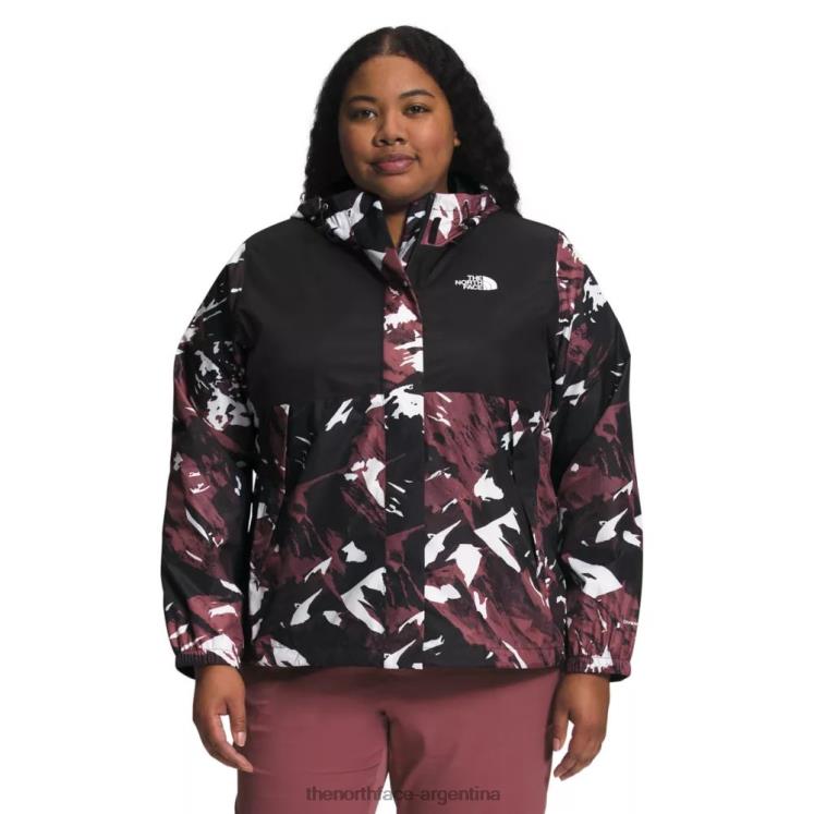 chaqueta anora estampada plus mujer RDT8H5018 negro The North Face