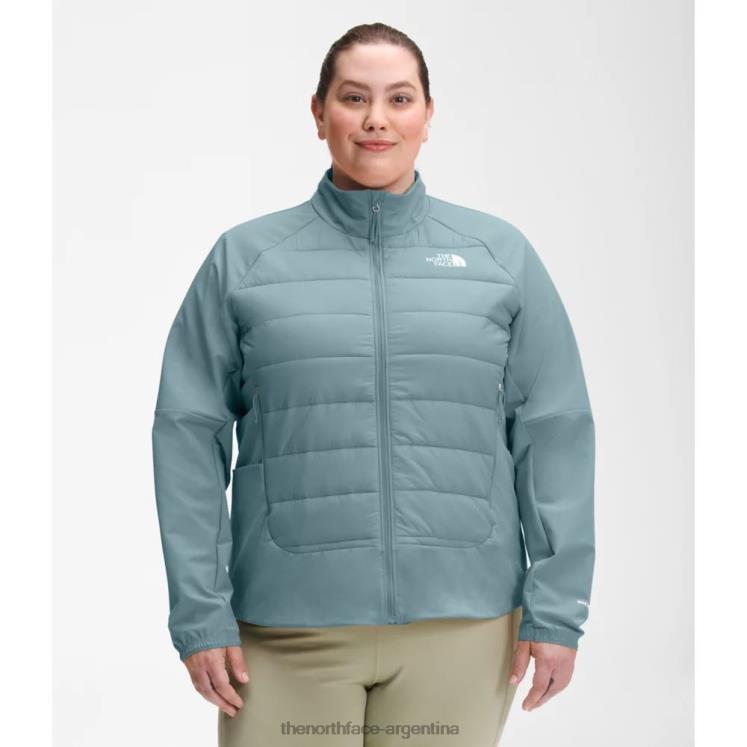 chaqueta híbrida de mujer plus refugio cove RDT8H4953 azul The North Face