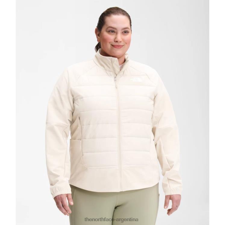 chaqueta híbrida de mujer plus refugio cove RDT8H4955 blanco The North Face