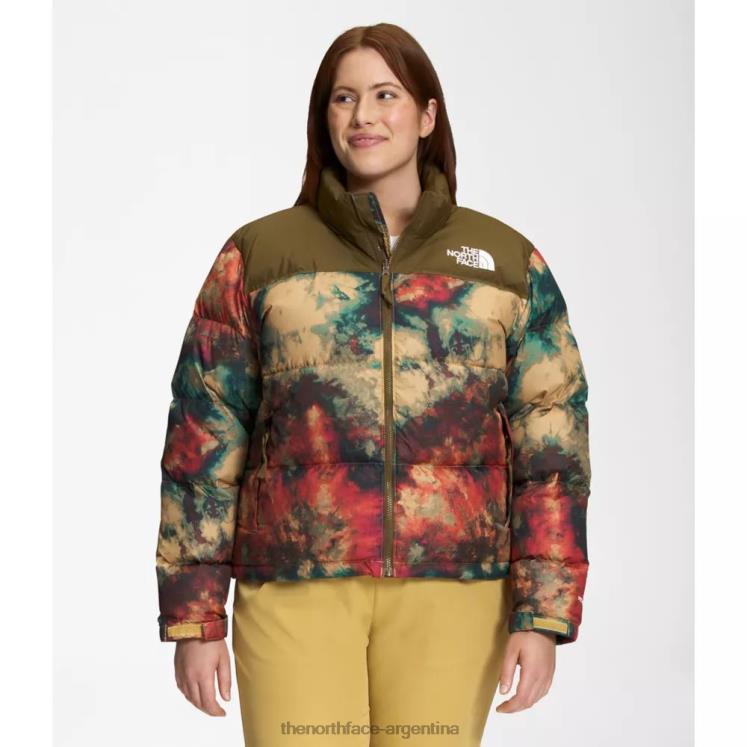 chaqueta nuptse retro 1996 estampada para mujer RDT8H5013 hielo bronceado The North Face