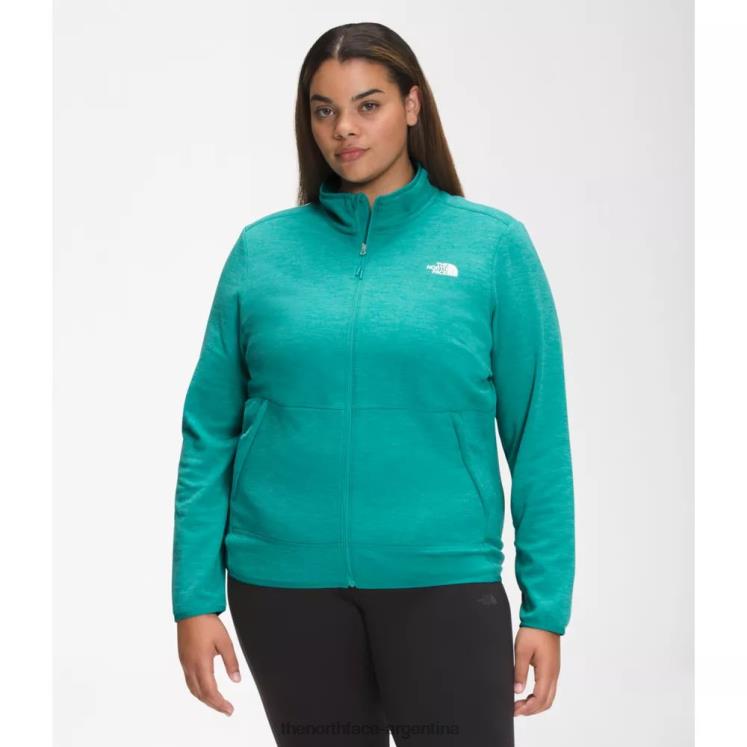 mujer plus canyonlands cremallera completa RDT8H4910 verde porcelana The North Face