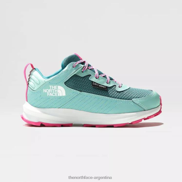 zapatos de senderismo impermeables fastpack para jóvenes RDT8H1416 puerto azul The North Face