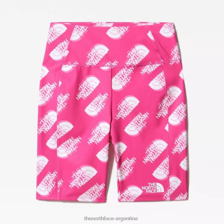 las chicas nunca paran pantalones cortos de ciclismo estampados RDT8H1473 compensación rosa The North Face