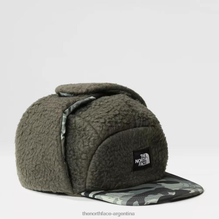Gorro cazador de forro polar Forrest juvenil. RDT8H1541 nuevo verde pardo The North Face