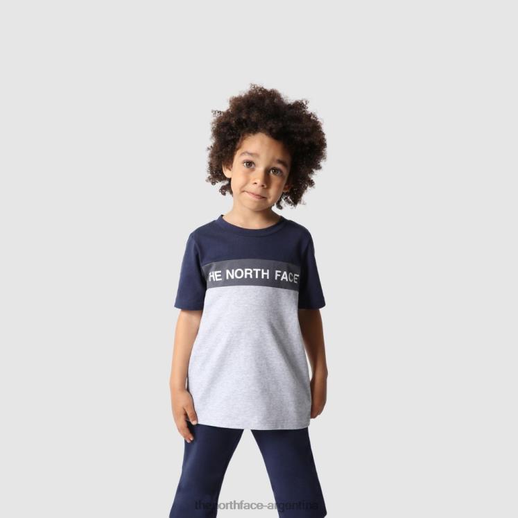 camiseta color block para niños RDT8H2054 cumbre marina The North Face