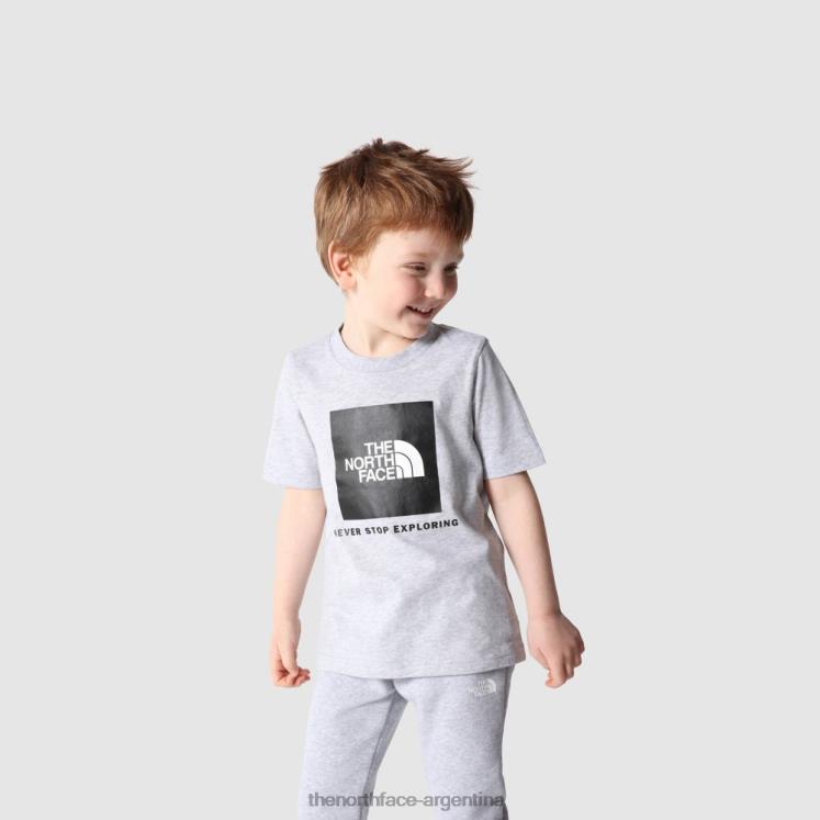 camiseta gráfica de manga corta para niños RDT8H2056 gris The North Face